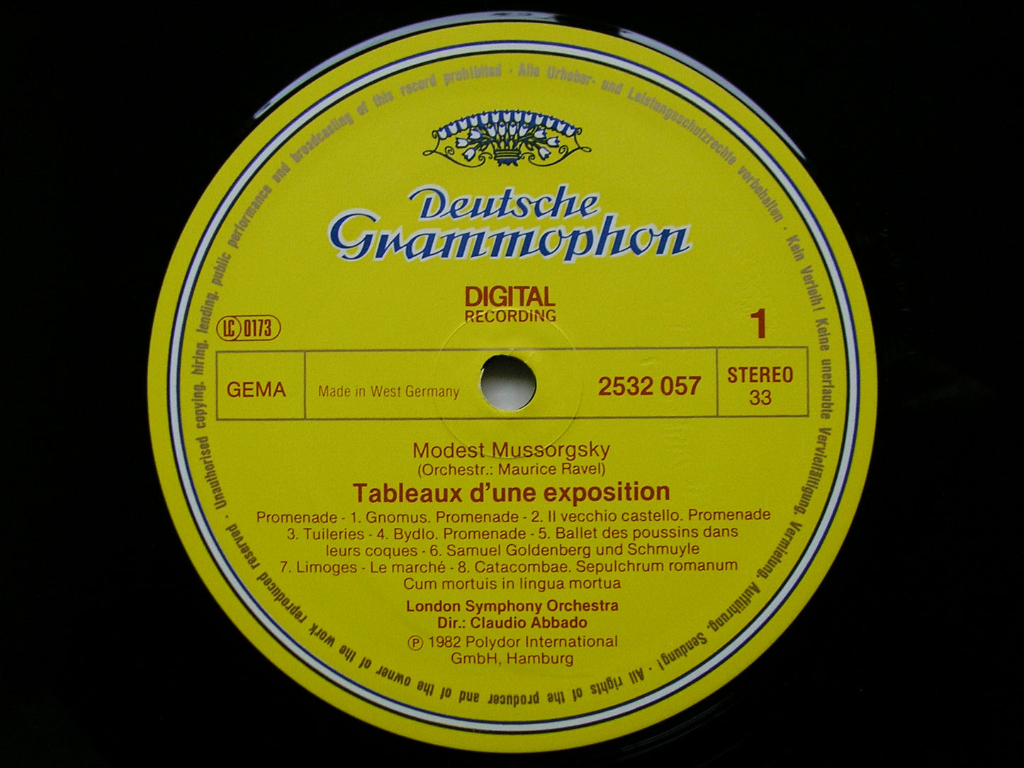 MUSSORGSKY: PICTURES AT AN EXHIBITION / RAVEL: LA VALSE    ABBADO / LONDON SYMPHONY  2532 057