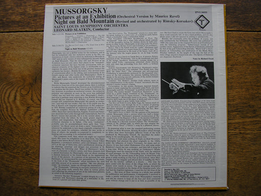 MUSSORGSKY: PICTURES AT AN EXHIBITION / NIGHT ON BALD MOUNTAIN   LEONARD SLATKIN / ST LOUIS SYMPHONY  QTVS 34633