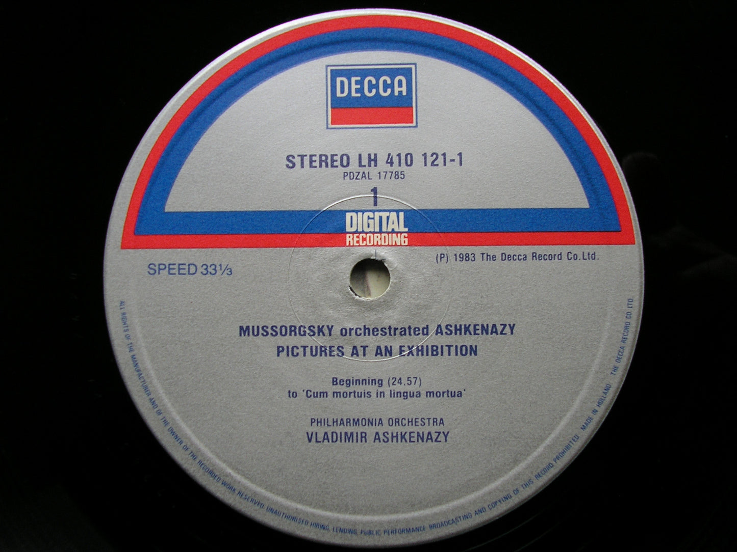 MUSSORGSKY-ASHKENAZY: PICTURES AT AN EXHIBITION / BORODIN: POLOVTSIAN DANCES   VLADIMIR ASHKENAZY / PHILHARMONIA  410 121