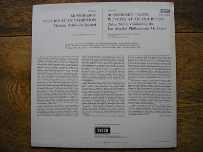 MUSSORGSKY: PICTURES AT AN EXHIBITION   ASHKENAZY / LAPO / MEHTA    SXL 6328