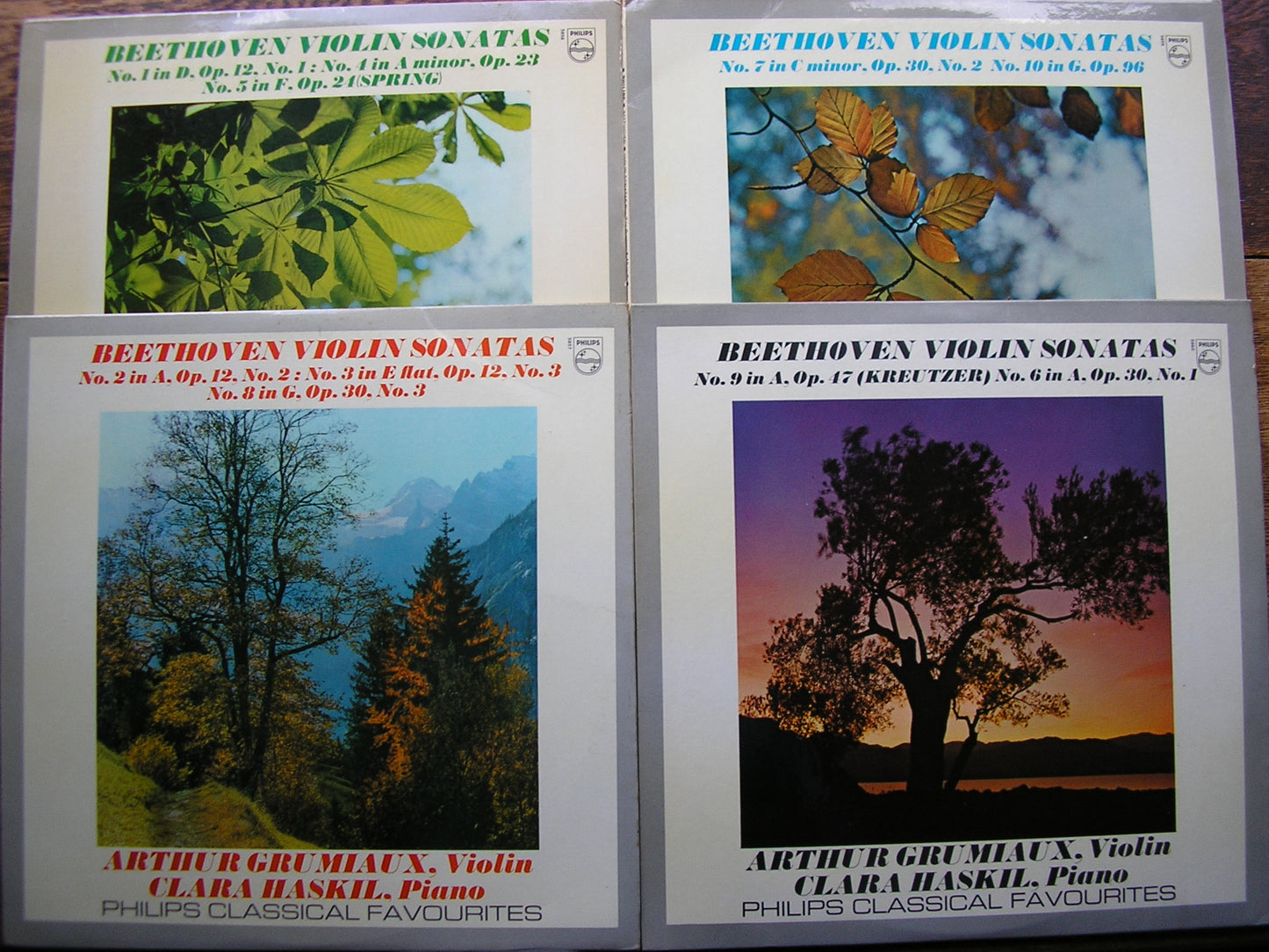 BEETHOVEN: THE COMPLETE SONATAS FOR VIOLIN & PIANO   GRUMIAUX / HASKIL    4 LP