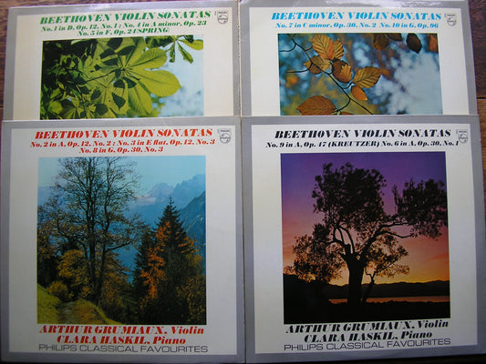 BEETHOVEN: THE COMPLETE SONATAS FOR VIOLIN & PIANO   GRUMIAUX / HASKIL    4 LP