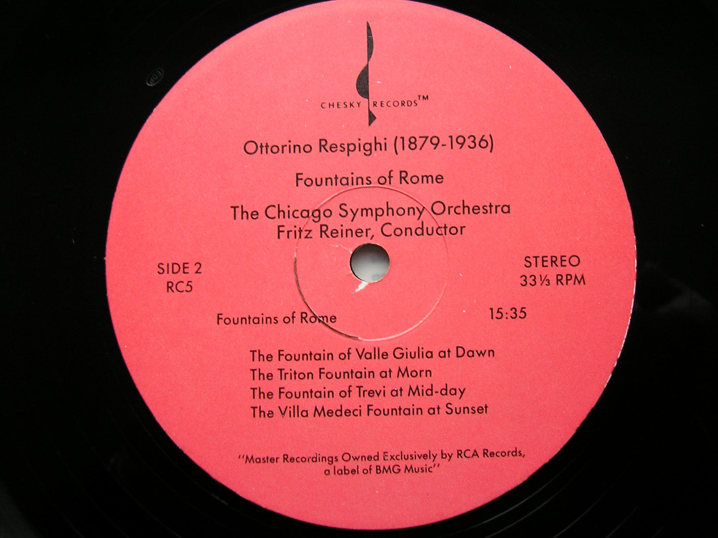 RESPIGHI: PINES OF ROME / FOUNTAINS OF ROME  REINER / CHICAGO SYMPHONY  CHESKY RC5