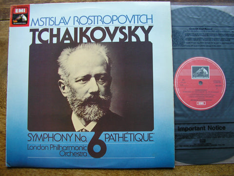 TCHAIKOVSKY: SYMPHONY No. 6   ROSTROPOVITCH / LONDON PHILHARMONIC ORCHESTRA   ASD 3515