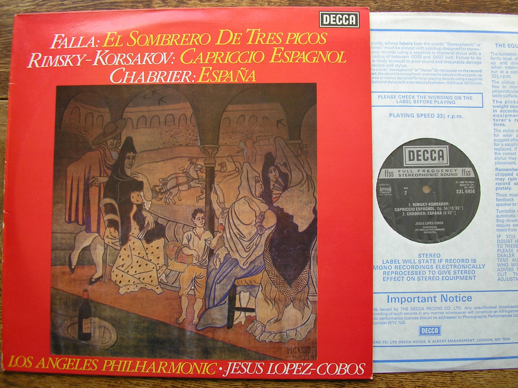 FALLA / RIMSKY-KORSAKOV / CHABRIER: ORCHESTRAL WORKS   LOPEZ-COBOS / LAPO     SXL 6956