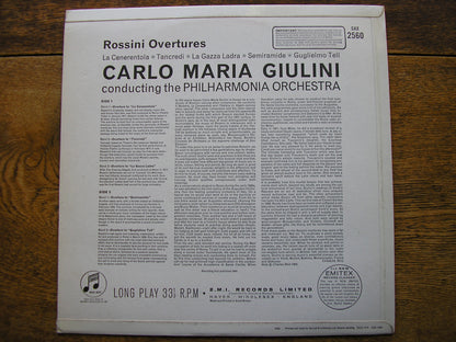 GIULINI CONDUCTS ROSSINI OVERTURES    GIULINI / PHILHARMONIA   SAX 2560