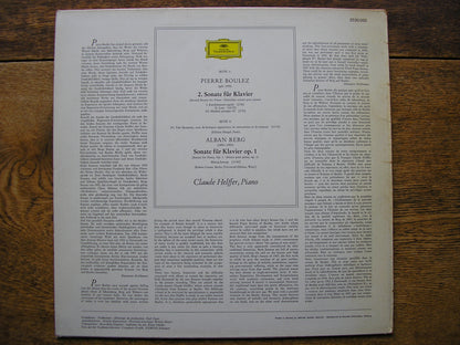 BERG: PIANO SONATA Op. 1 / BOULEZ: PIANO SONATA No. 2    CLAUDE HELFFER    2530 050