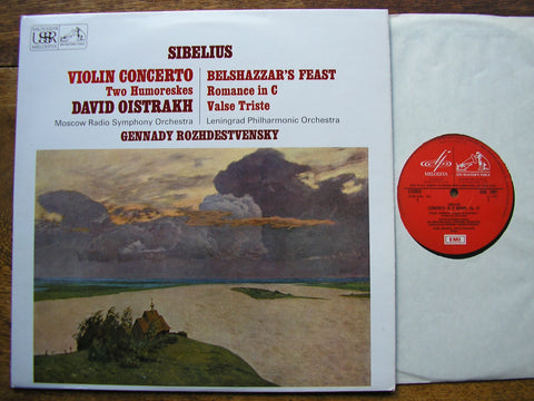 SIBELIUS: VIOLIN CONCERTO / TWO HUMORESKES   OISTRAKH / MRSO / LPO  GENNADY ROZHDESTVENSKY   ASD 2407