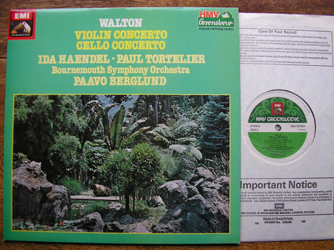 WALTON: VIOLIN CONCERTO / CELLO CONCERTO  HAENDEL / TORTELIER / BSO / BERGLUND  ESD 1077631