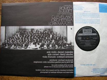 PROKOFIEV: ROMEO & JULIET  Complete Ballet    MAAZEL / CLEVELAND   SXL 6620 / 2