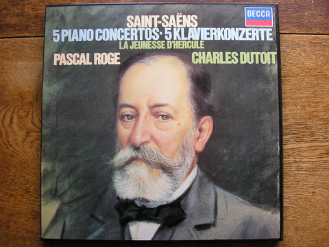 SAINT - SAENS: THE FIVE PIANO CONCERTOS   PASCAL ROGE / RPO / LSO /PO   DUTOIT   D244D3