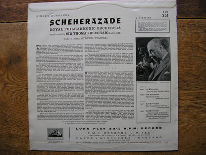 RIMSKY - KORSAKOV: SCHEHERAZADE  SIR THOMAS BEECHAM / ROYAL PHILHARMONIC   ASD 251