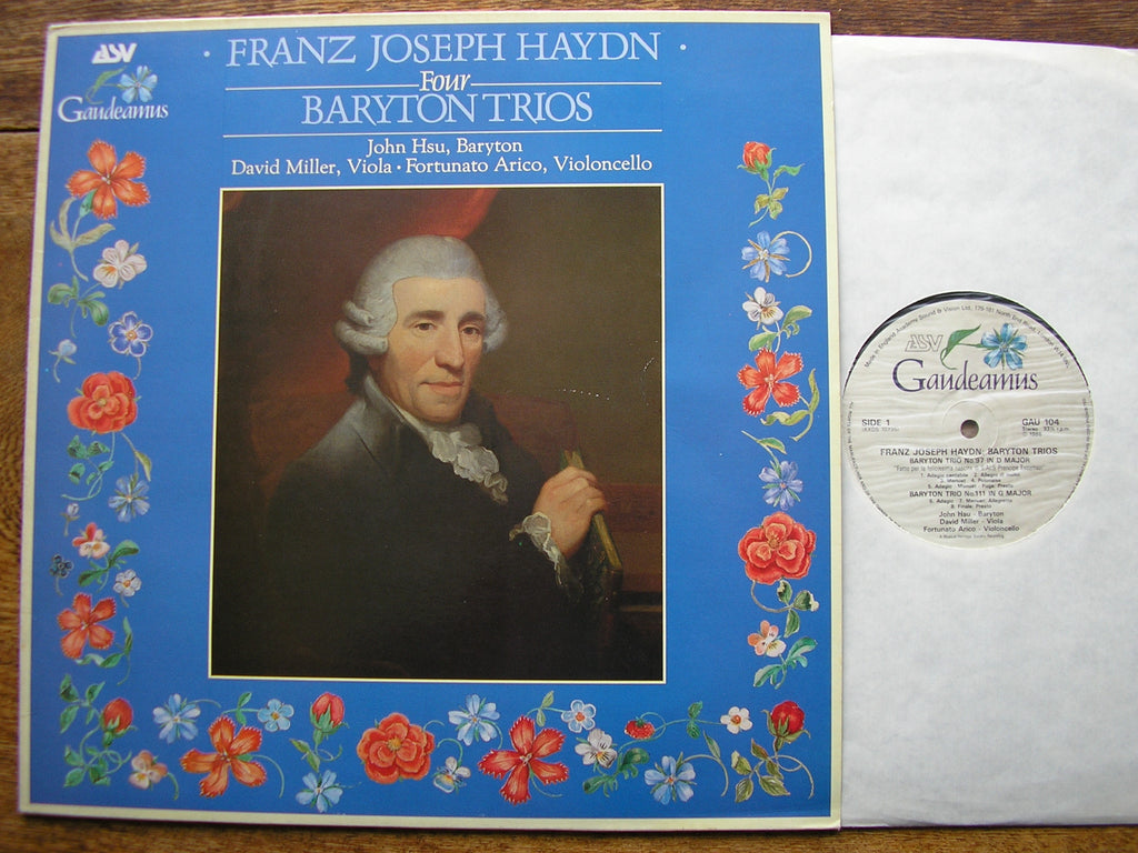 HAYDN FOUR BARYTON TRIOS HSU / MILLER / ARICO GAU 104 Kingsway Hall