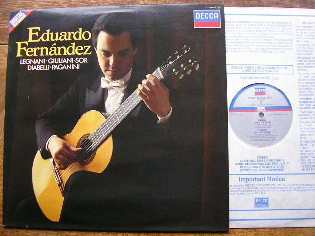 EDUARDO FERNANDEZ PLAYS LEGNANI / SOR / GIULIANI / DIABELLI / PAGANINI   414 160