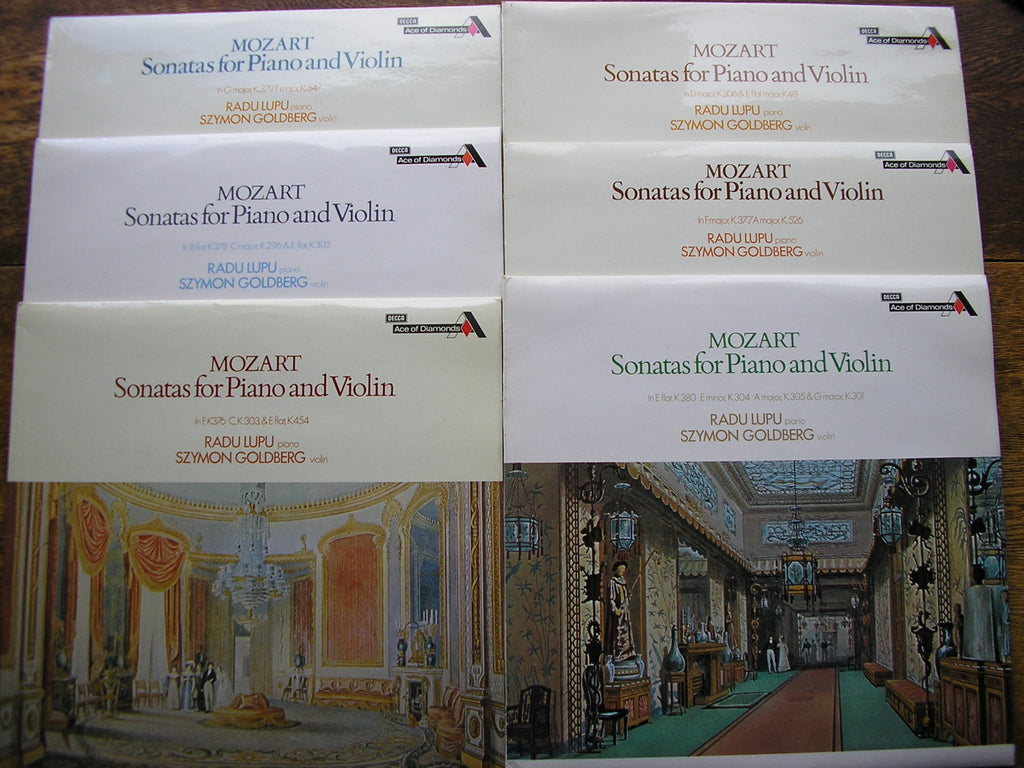 MOZART: THE COMPLETE SONATAS FOR VIOLIN & PIANO   RADU LUPU / SZYMON GOLDBERG    SDD 513 - 518