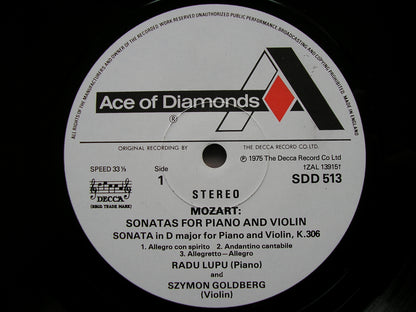 MOZART: THE COMPLETE SONATAS FOR VIOLIN & PIANO   RADU LUPU / SZYMON GOLDBERG    SDD 513 - 518