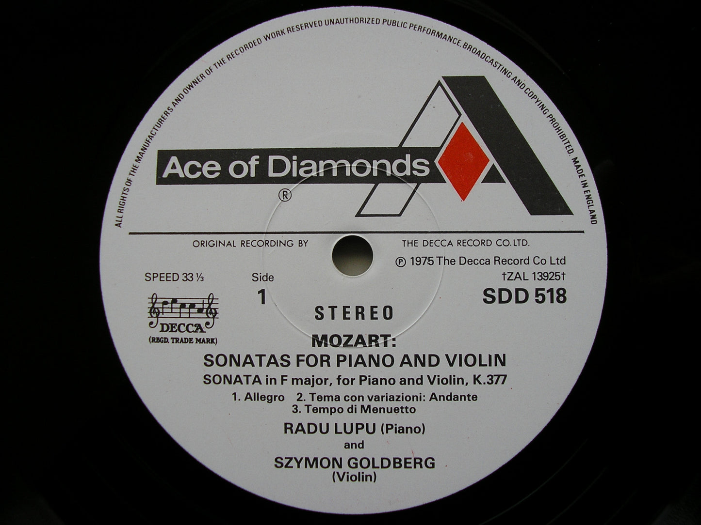 MOZART: THE COMPLETE SONATAS FOR VIOLIN & PIANO   RADU LUPU / SZYMON GOLDBERG    SDD 513 - 518