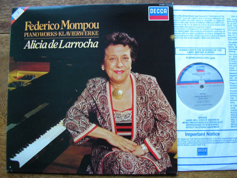 MOMPOU: PIANO WORKS   ALICIA DE LARROCHA   410 287