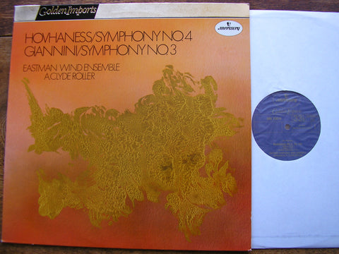 HOVHANESS: SYMPHONY No. 4 / GIANNINI: SYMPHONY No. 3   ROLLER / EASTMAN SYMPHONIC WIND  SRI 75010