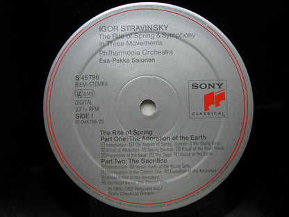 STRAVINSKY: THE RITE OF SPRING / SYMPHONY IN 3 MOVEMENTS  SALONEN / PHILHARMONIA  S45796