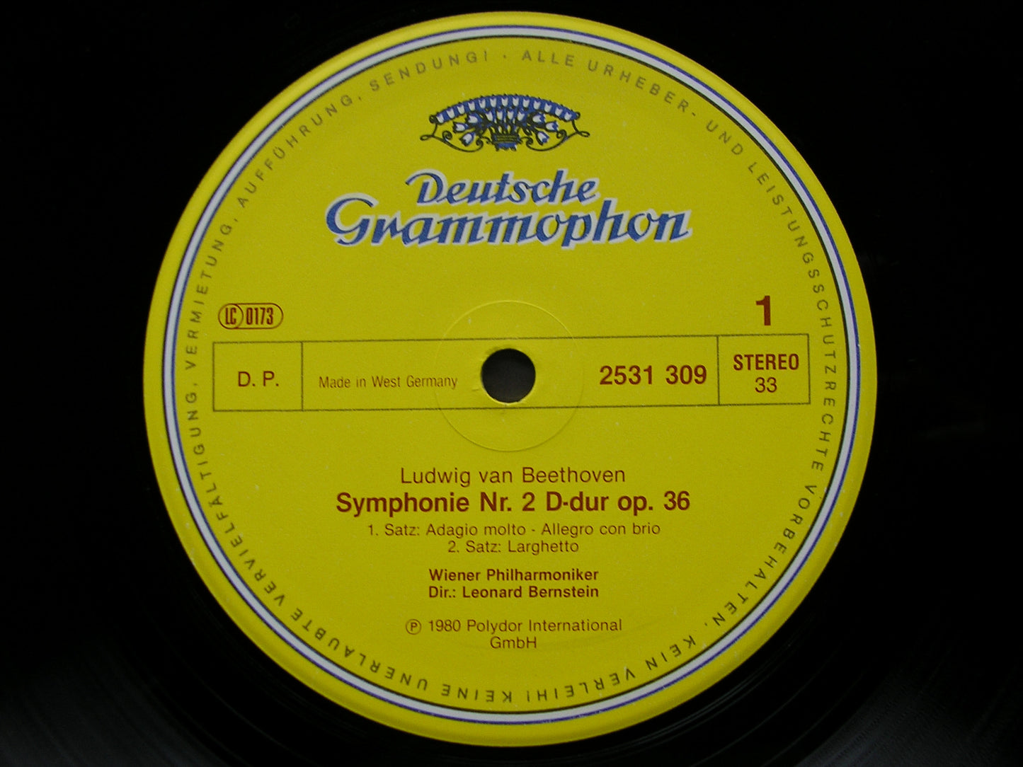 BEETHOVEN: THE NINE SYMPHONIES   BERNSTEIN / VIENNA  PHILHARMONIC  DG 8 LP