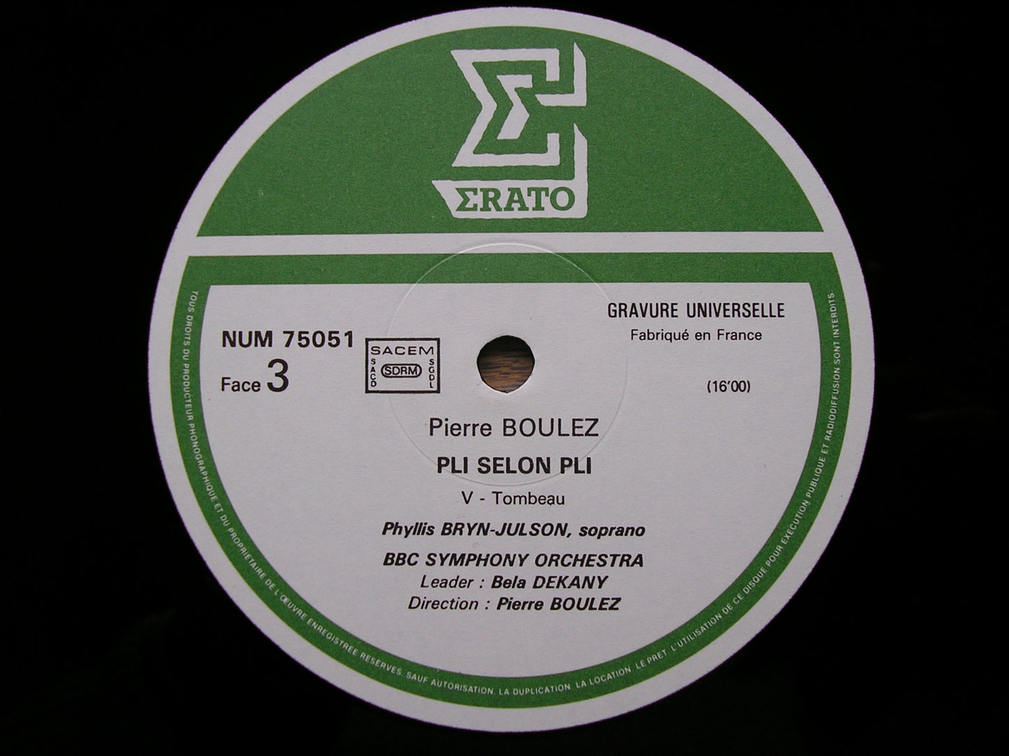 BOULEZ: PLI SELON PLI   BRYN-JULSON / BBC SYMPHONY / BOULEZ   NUM 75050