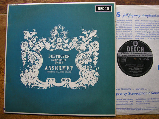 BEETHOVEN: SYMPHONIES Nos. 1 & 8  ANSERMET / SUISSE ROMANDE  SXL 6096