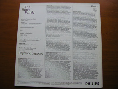 THE BACH FAMILY: ORCHESTRAL WORKS BY W F BACH / J L BACH / J C BACH    LEPPARD / ENGLISH CHAMBER ORCHESTRA     6500 071