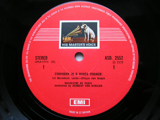 FRANCK: SYMPHONY in D    KARAJAN / ORCHESTRE de PARIS    ASD 2552