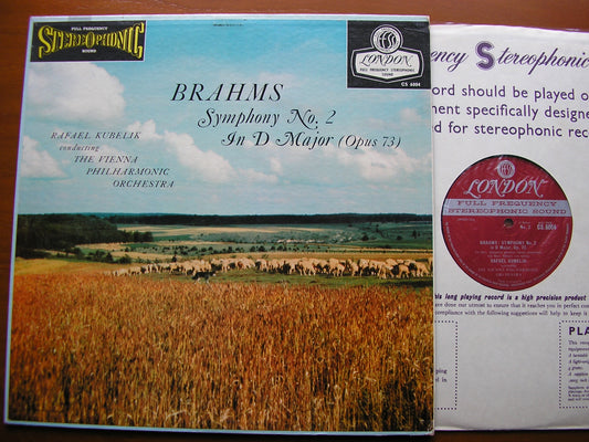 BRAHMS: SYMPHONY No. 2   RAFAEL KUBELIK / VIENNA PHILHARMONIC    CS 6004