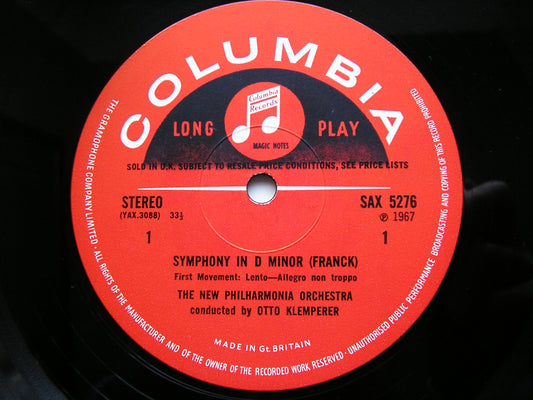 FRANCK: SYMPHONY in D    KLEMPERER / NEW PHILHARMONIA    SAX 5276