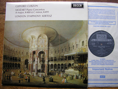 MOZART: PIANO CONCERTOS Nos. 23 K488 & 24 K491  CURZON / LONDON SYMPHONY / KERTESZ   SXL 6354