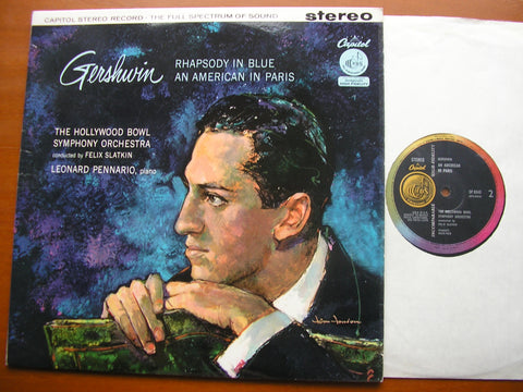 GERSHWIN: RHAPSODY IN BLUE / AN AMERICAN IN PARIS    PENNARIO / HOLLYWOOD BOWL SYMPHONY / SLATKIN   SP 8343