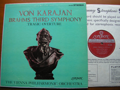 BRAHMS: SYMPHONY No. 3 / TRAGIC OVERTURE    KARAJAN / VIENNA PHILHARMONIC   CS 6249