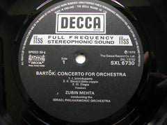 BARTOK: CONCERTO FOR ORCHESTRA / HUNGARIAN PICTURES    ZUBIN MEHTA / ISRAEL PHILHARMONIC SXL 6730