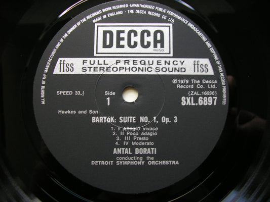 BARTOK: SUITE No. 1 / TWO PICTURES ANTAL DORATI / DETROIT SYMPHONY ORCHESTRA SXL 6897