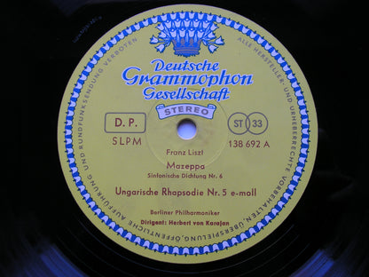 LISZT: MAZEPPA / HUNGARIAN RHAPSODIES Nos. 4 & 5 / HUNGARIAN FANTASIA     CHERKASSKY / BERLIN PHILHARMONIC / KARAJAN     138 692