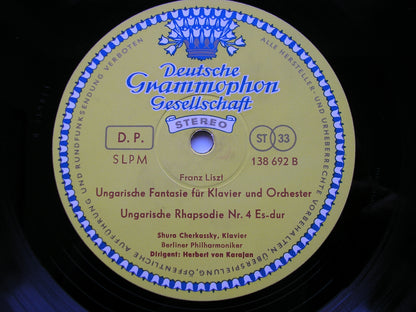 LISZT: MAZEPPA / HUNGARIAN RHAPSODIES Nos. 4 & 5 / HUNGARIAN FANTASIA     CHERKASSKY / BERLIN PHILHARMONIC / KARAJAN     138 692