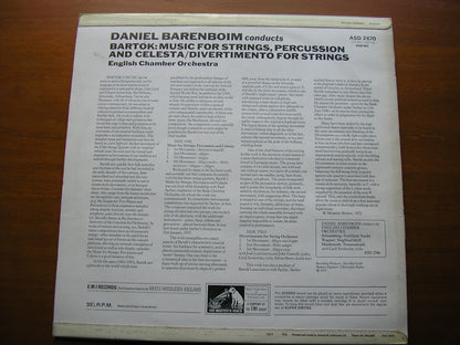 BARTOK: MUSIC FOR STRINGS, PERCUSSION & CELESTA DANIEL BARENBOIM / ENGLISH CHAMBER ORCHESTRA ASD 2670
