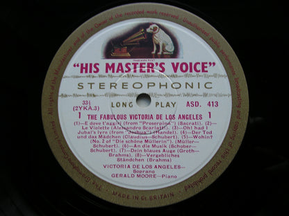 THE FABULOUS VICTORIA DE LOS ANGELES    SONG RECITAL WITH GERALD MOORE     ASD 413