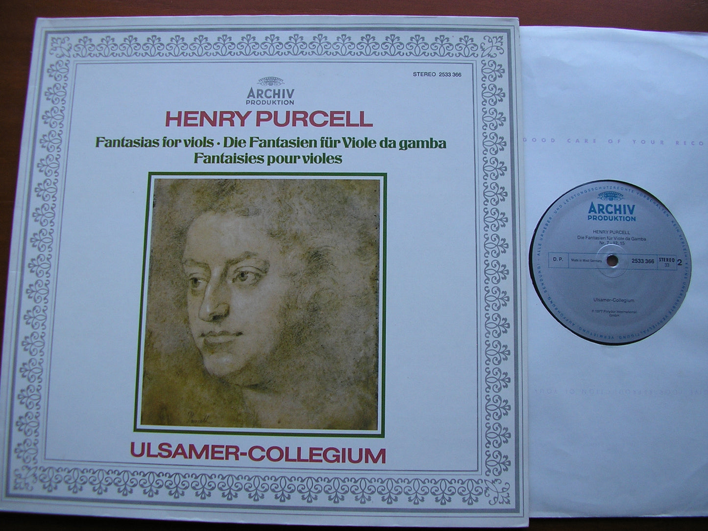 PURCELL: FANTASIAS FOR VIOLS    ULSAMER COLLEGIUM     2533 366