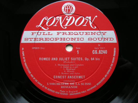 PROKOFIEV: ROMEO & JULIET Highlights    ANSERMET / SUISSE ROMANDE   CS 6240