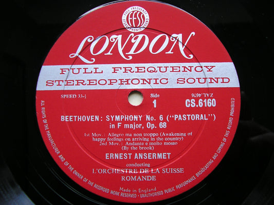BEETHOVEN: SYMPHONY No. 6 'Pastoral'     ANSERMET / SUISSE ROMANDE    CS 6160