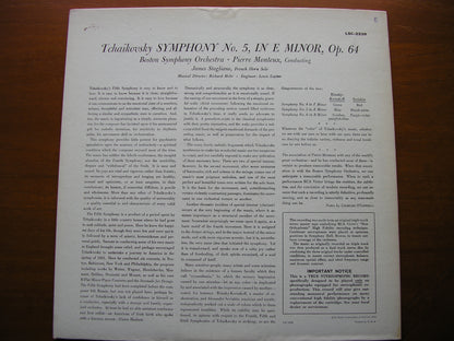TCHAIKOVSKY: SYMPHONY No. 5   PIERRE MONTEUX / BOSTON SYMPHONY    LSC 2239