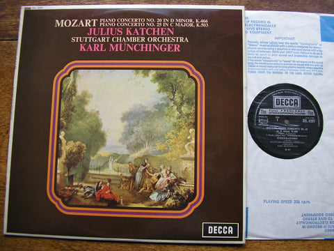 MOZART: PIANO CONCERTOS Nos. 20 &  25   KATCHEN / STUTTGART CO / MUNCHINGER   SXL 6297