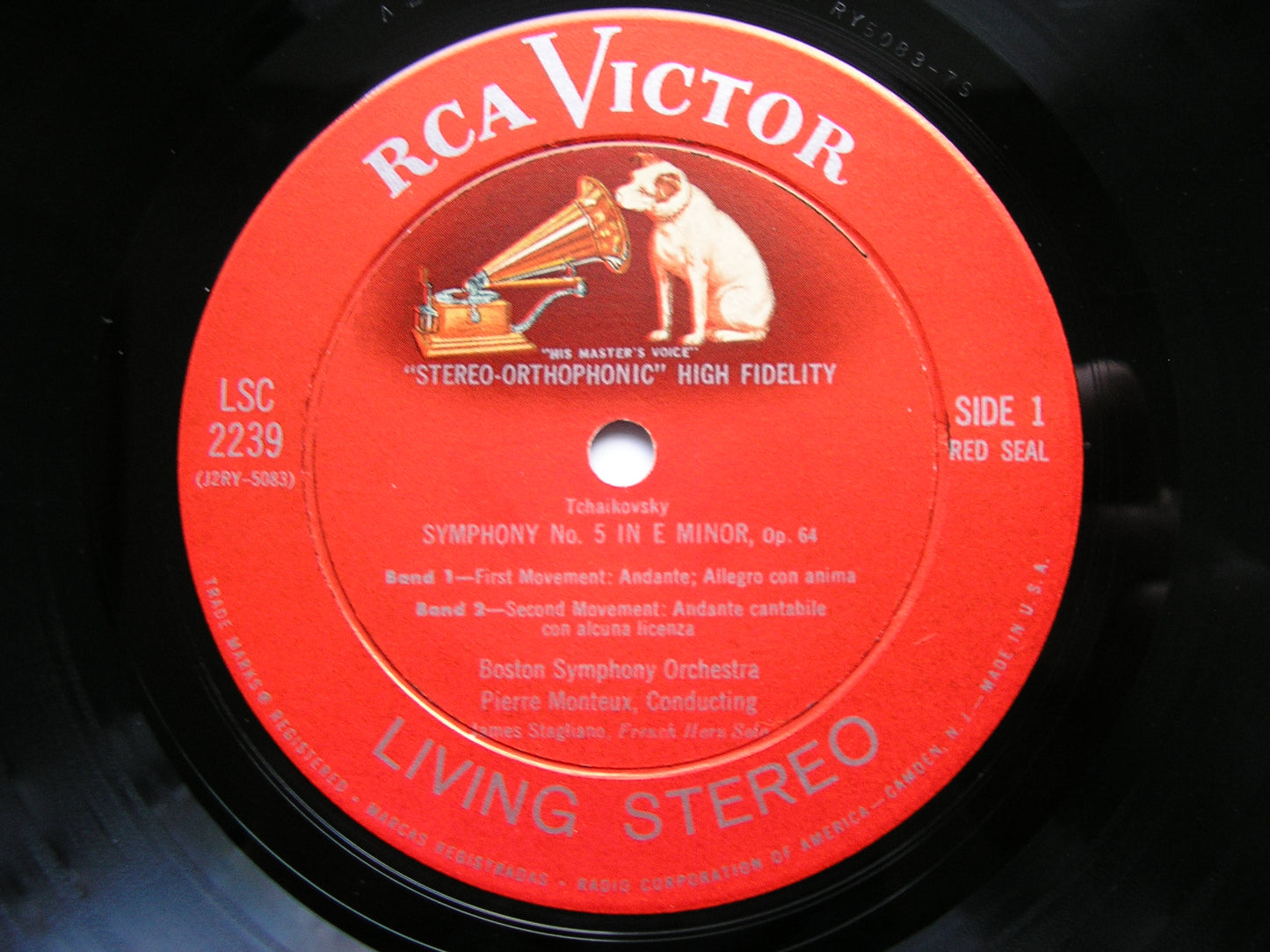 TCHAIKOVSKY: SYMPHONY No. 5   PIERRE MONTEUX / BOSTON SYMPHONY    LSC 2239