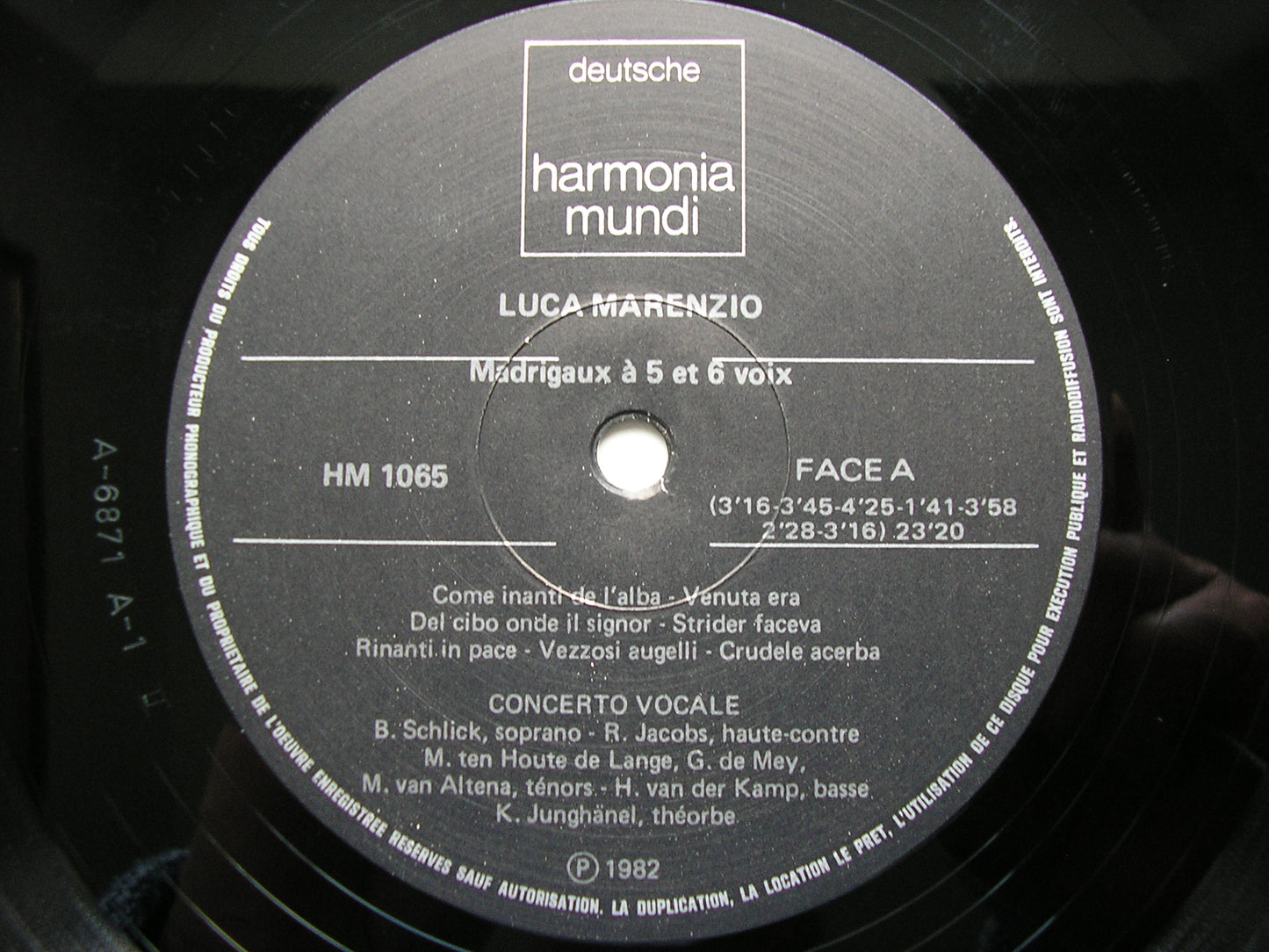 MARENZIO: MADRIGALS FOR 5 & 6 VOICES     CONCERTO VOCALE / JACOBS    HM 1065