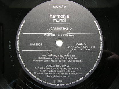 MARENZIO: MADRIGALS FOR 5 & 6 VOICES     CONCERTO VOCALE / JACOBS    HM 1065