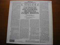 RIMSKY-KORSAKOV: SCHEHERAZADE ZUBIN MEHTA / LOS ANGELES PHILHARMONIC ORCHESTRA  SXL 6731