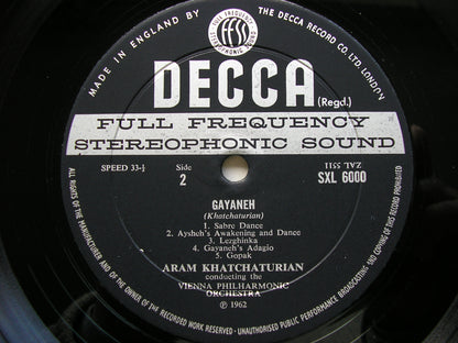 KHACHATURIAN: SPARTACUS / GAYANEH    ARAM KHACHATURIAN / VIENNA PHILHARMONIC   SXL 6000